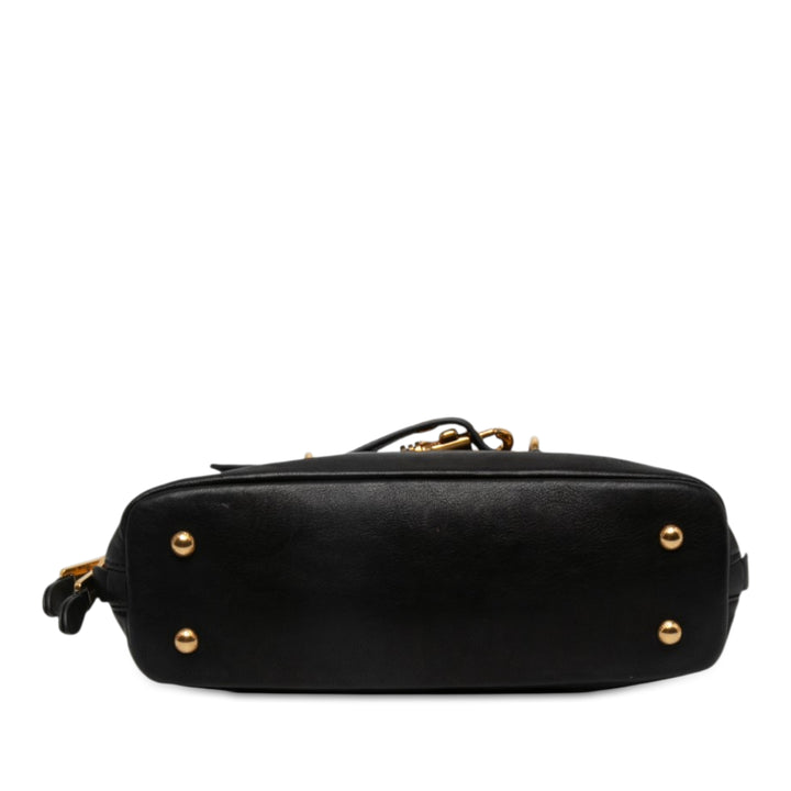 Miu Miu Aventure Sac Petit nappa Noir – vue 3 – GABY PARIS