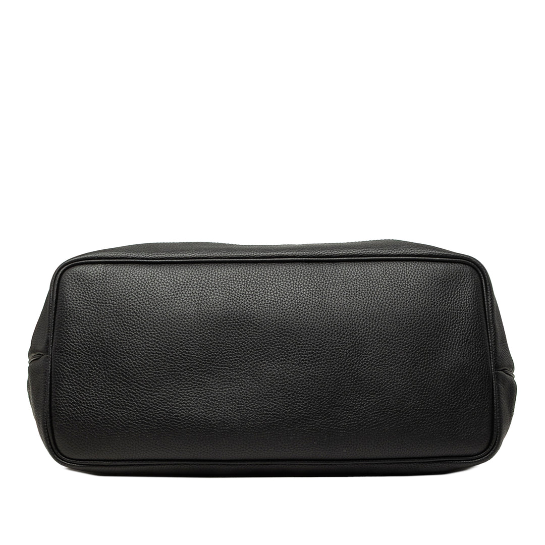 GG embossé Cabas Grand Cuir de veau Noir