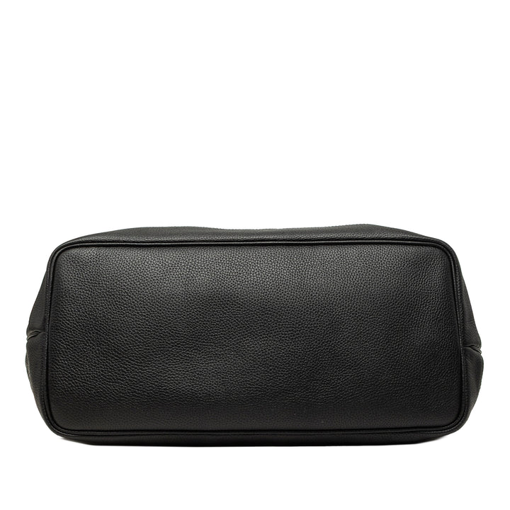 GG embossé Cabas Grand Cuir de veau Noir