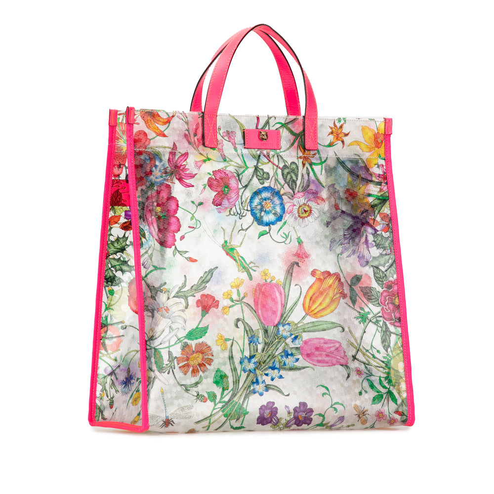 Flora Print Vinyl Tote Multi - Gaby Paris