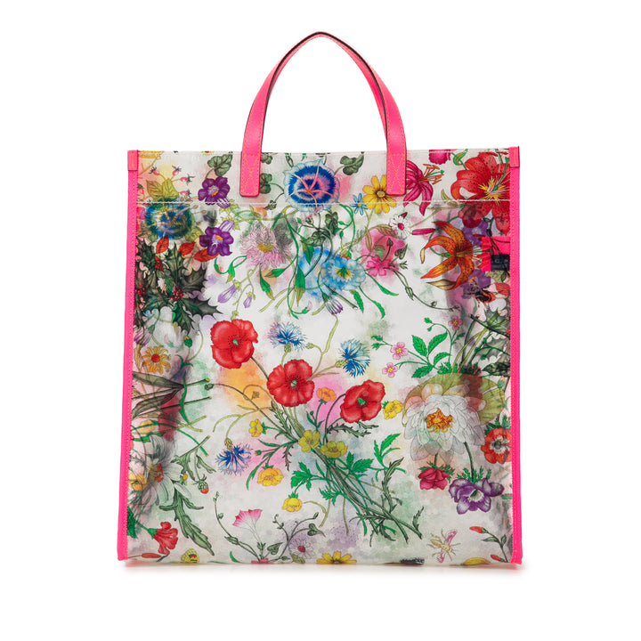 Flora Print Vinyl Tote Multi - Gaby Paris