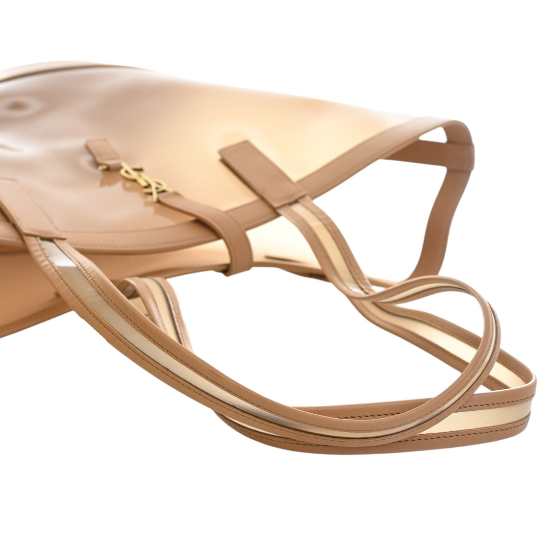 Saint Laurent Medium PVC et Cuir de veau Panier Cabas