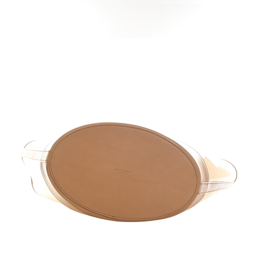 Saint Laurent Medium PVC et Cuir de veau Panier Cabas
