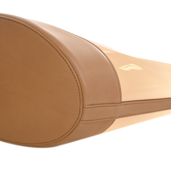 Saint Laurent Medium PVC et Cuir de veau Panier Cabas