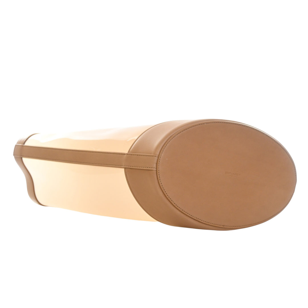 Saint Laurent Medium PVC et Cuir de veau Panier Cabas