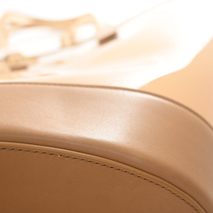 Saint Laurent Medium PVC et Cuir de veau Panier Cabas