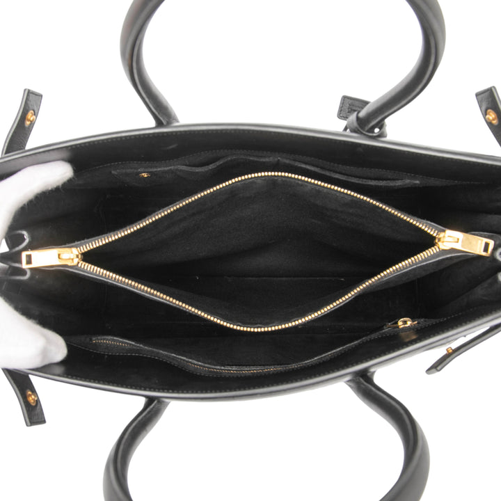 Saint Laurent Small Tweed Houndstooth Sac De Jour Sac cartable Noir – GABY PARIS Authentique