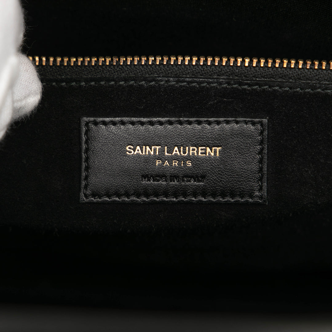 Saint Laurent Small Tweed Houndstooth Sac De Jour Sac cartable Noir – GABY PARIS Authentique