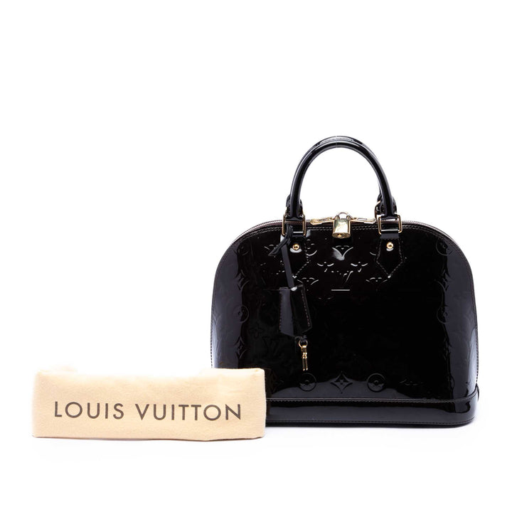 Louis Vuitton Sac à main Alma Monogram PM Cuir verni Violet – vue 7 – GABY PARIS