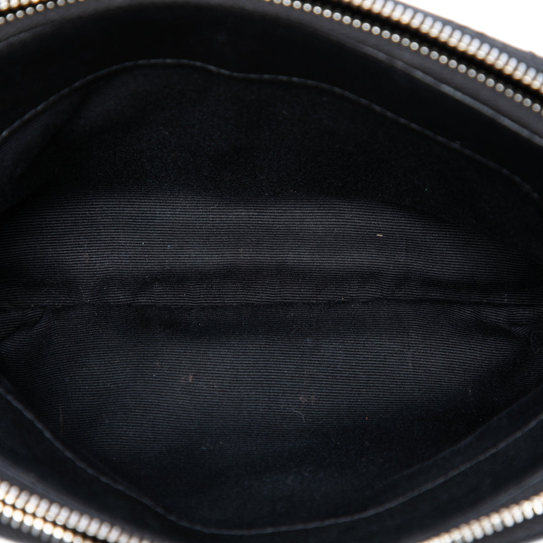 Saint Laurent Mini Matelassé Cuir d’agneau Becky Double Zip Sac porté croisé