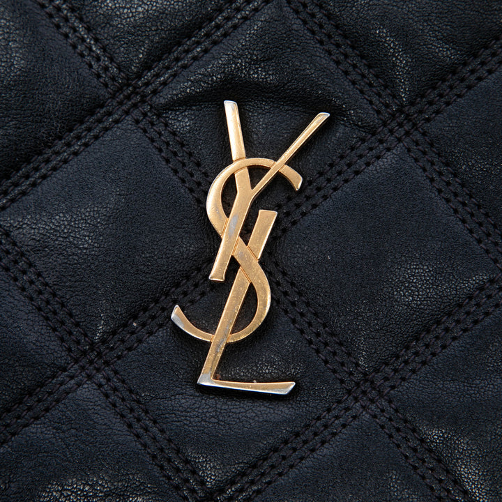Saint Laurent Mini Matelassé Cuir d’agneau Becky Double Zip Sac porté croisé