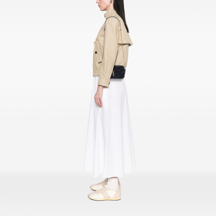 Saint Laurent Mini Matelassé Cuir d’agneau Becky Double Zip Sac porté croisé