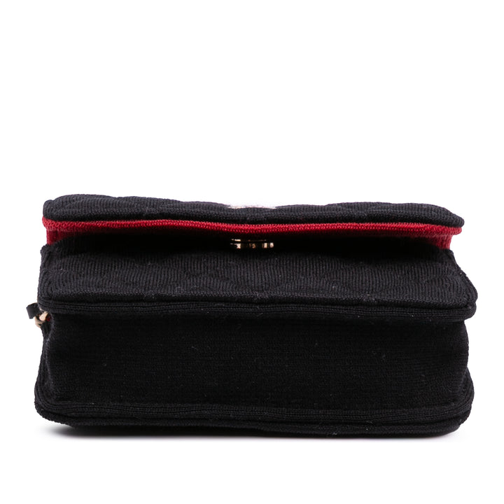 Mini CC Quilted Jersey VIP Flap Black - Gaby Paris