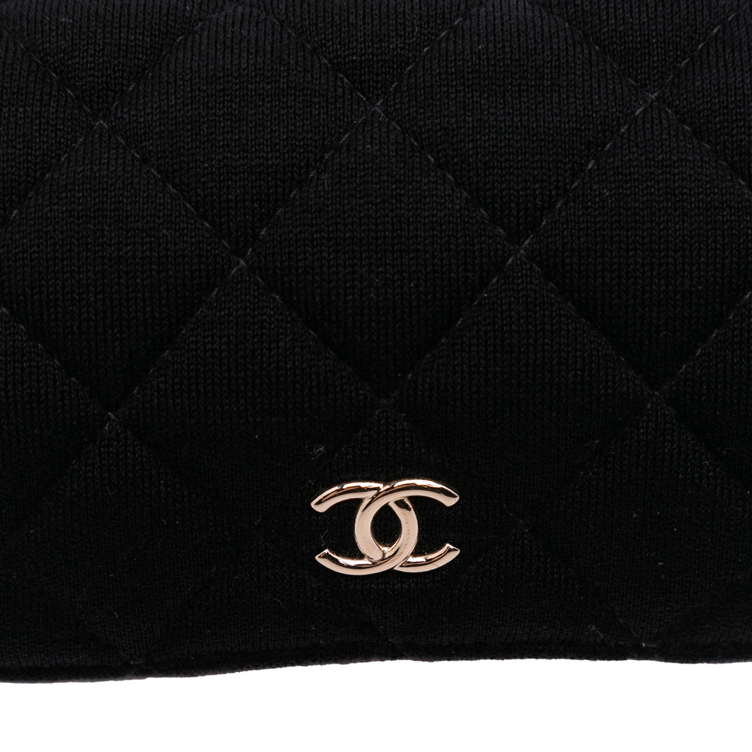 Mini CC Quilted Jersey VIP Flap Black - Gaby Paris