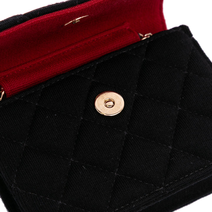 Mini CC Quilted Jersey VIP Flap Black - Gaby Paris