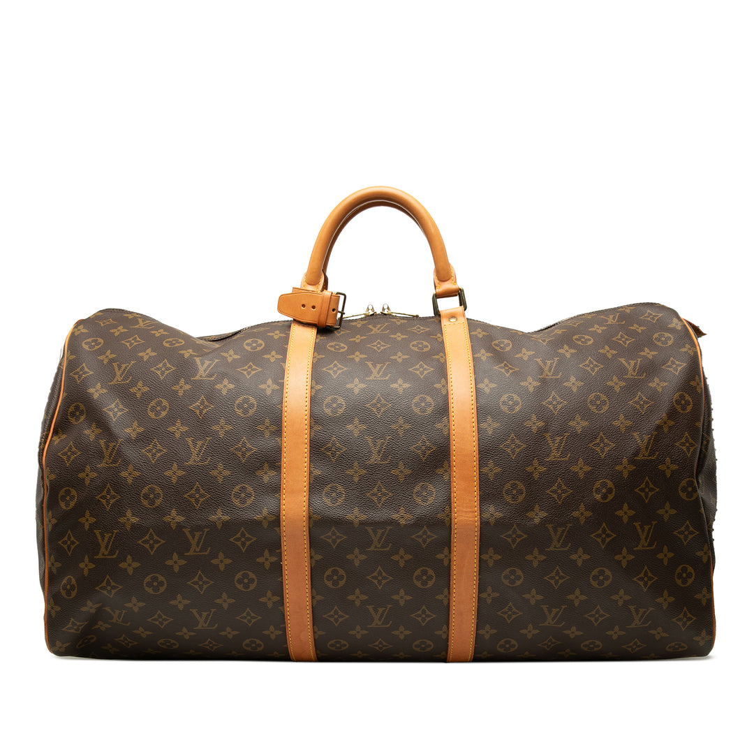 Louis Vuitton Sac de voyage Keepall 60 Monogram Marron – vue principale – GABY PARIS