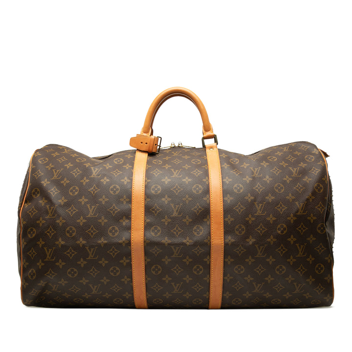 Louis Vuitton Sac de voyage Keepall 60 Monogram Marron – vue principale – GABY PARIS
