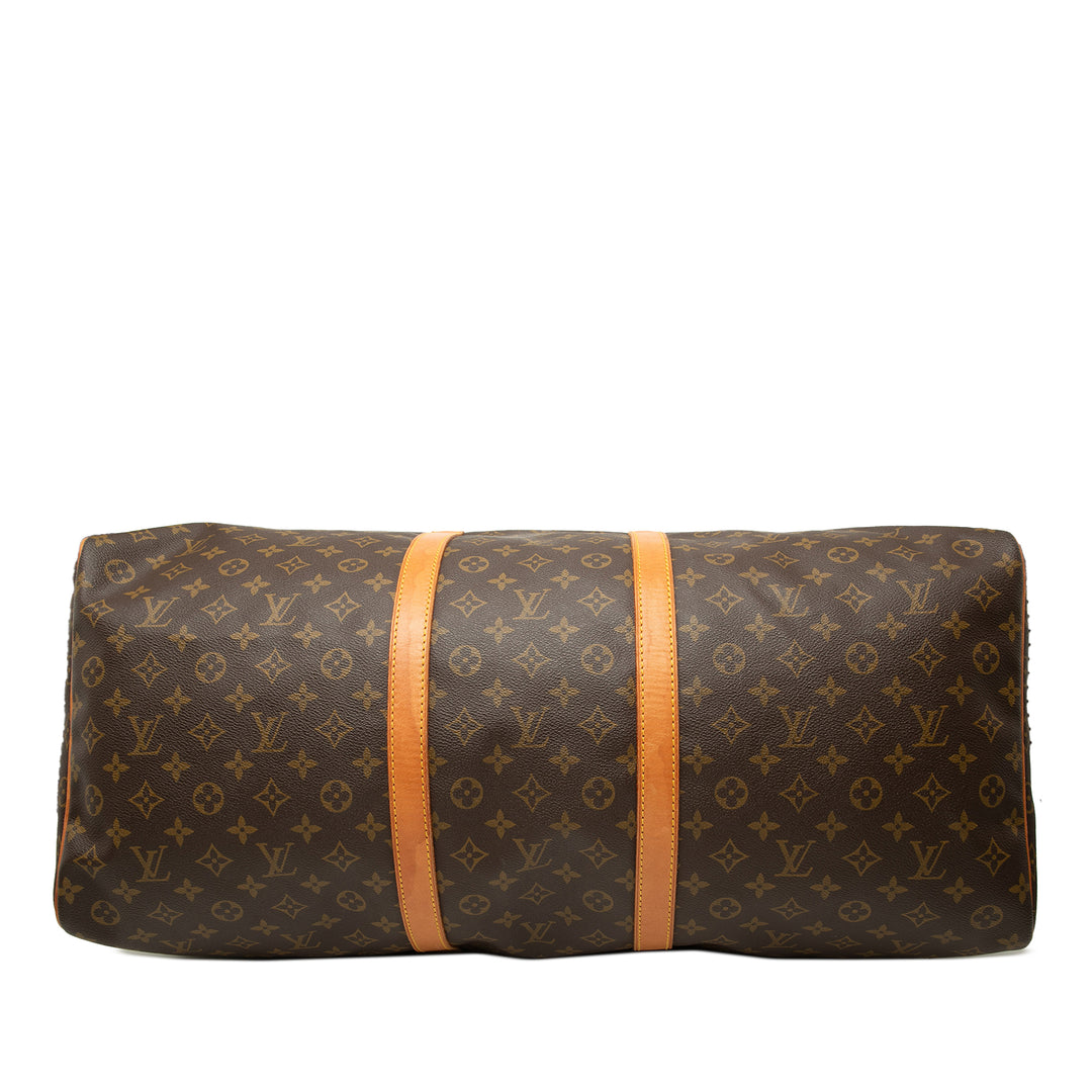 Louis Vuitton Sac de voyage Keepall 60 Monogram Marron – vue 3 – GABY PARIS