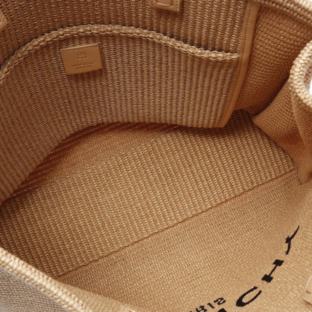 Large Raffia G Shopping Tote Brown - Gaby Paris