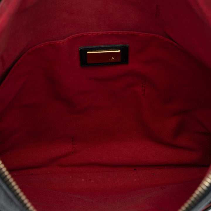 Fendi Zucchino Coated Toile Charm Zip Sac porté croisé