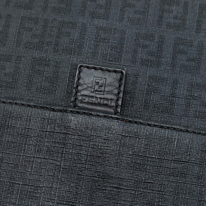 Fendi Zucchino Coated Toile Charm Zip Sac porté croisé