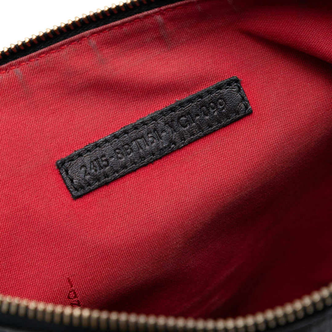 Fendi Zucchino Coated Toile Charm Zip Sac porté croisé