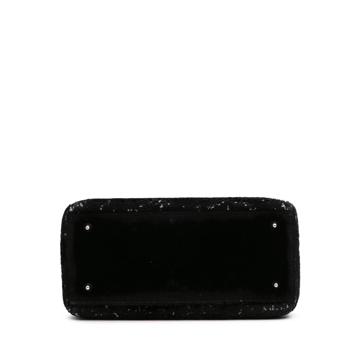 Medium Fabric Lame Lady Dior Black - Gaby Paris