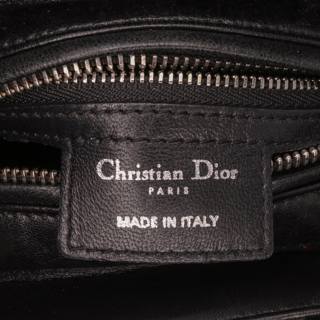 Medium Fabric Lame Lady Dior Black - Gaby Paris