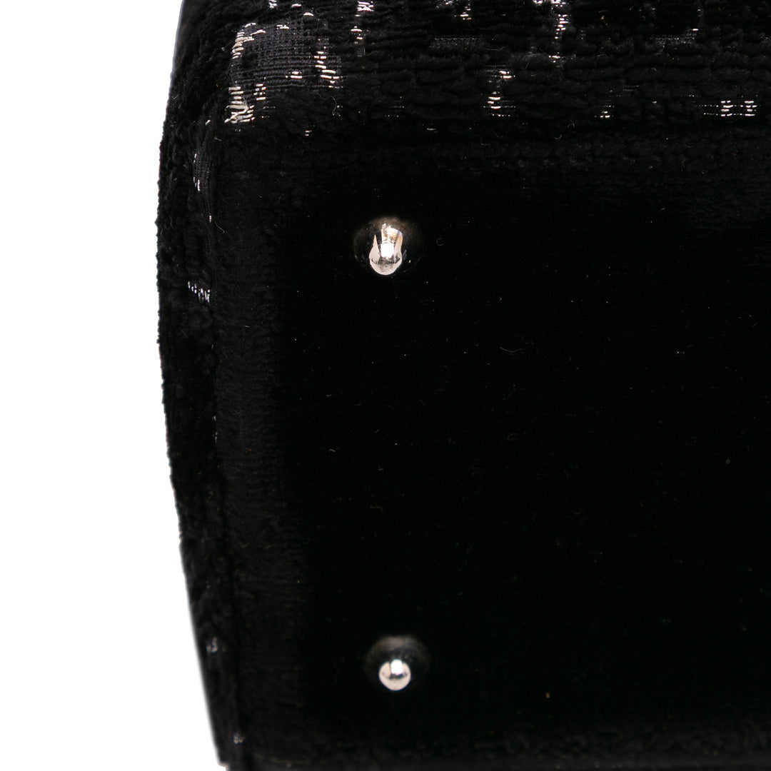 Medium Fabric Lame Lady Dior Black - Gaby Paris