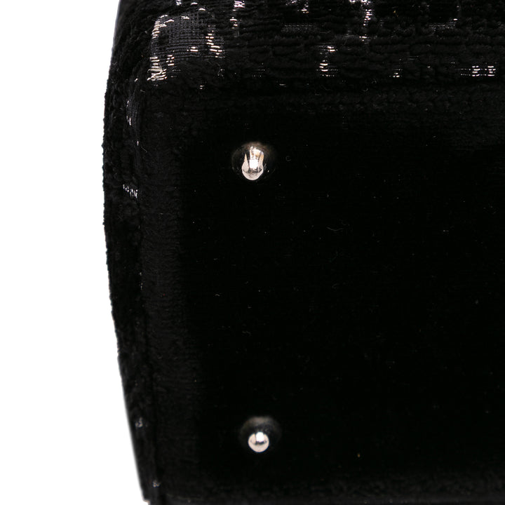Medium Fabric Lame Lady Dior Black - Gaby Paris
