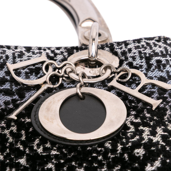 Medium Fabric Lame Lady Dior Black - Gaby Paris