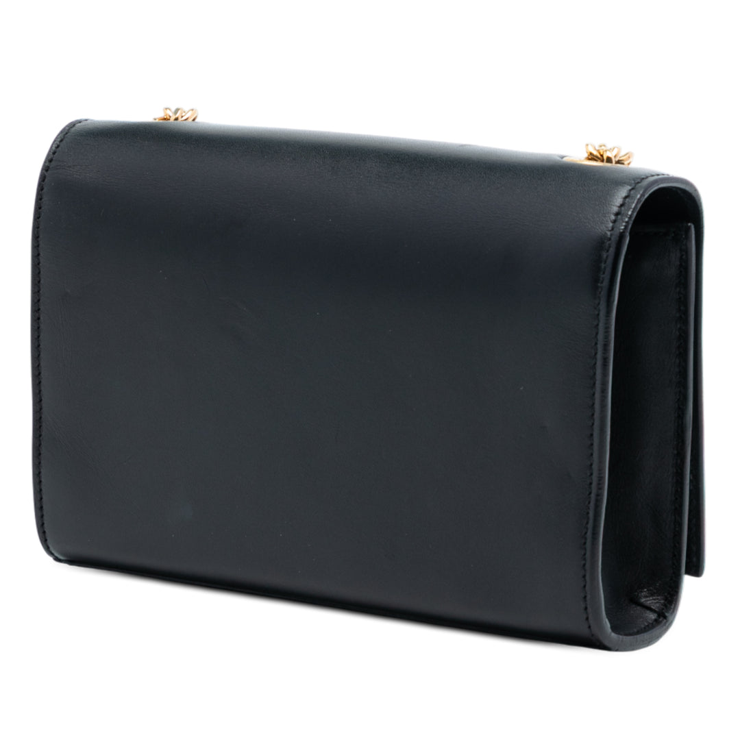 Saint Laurent Small Smooth Cuir de veau Monogram Kate Pompon Sac porté croisé
