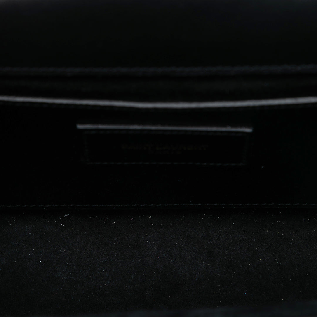 Saint Laurent Small Smooth Cuir de veau Monogram Kate Pompon Sac porté croisé