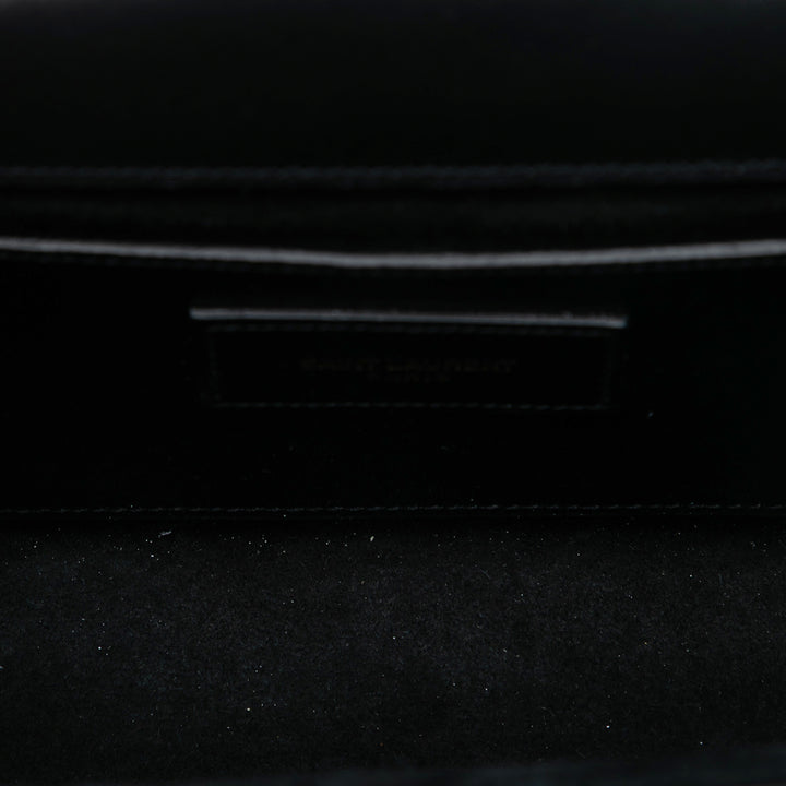 Saint Laurent Small Smooth Cuir de veau Monogram Kate Pompon Sac porté croisé