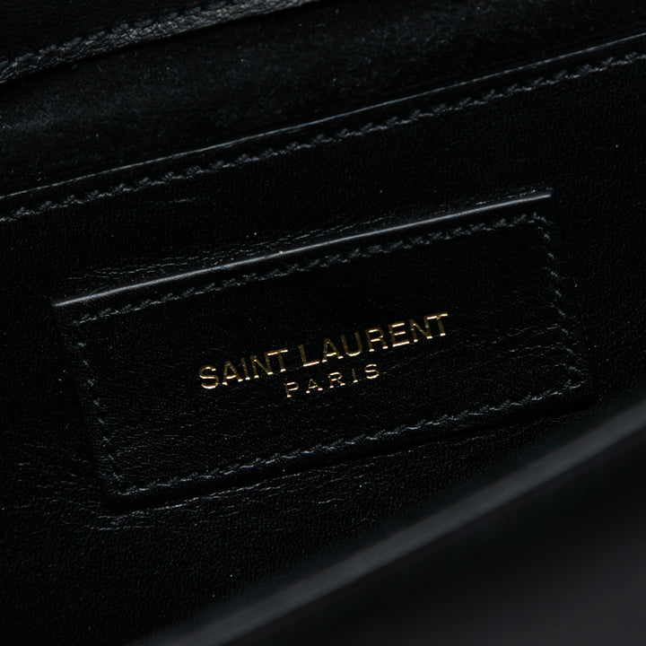 Saint Laurent Small Smooth Cuir de veau Monogram Kate Pompon Sac porté croisé