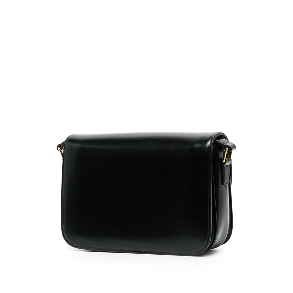 Celine Sac bandoulière Classique brillant Triomphe Cuir de veau Noir – vue 2 – GABY PARIS