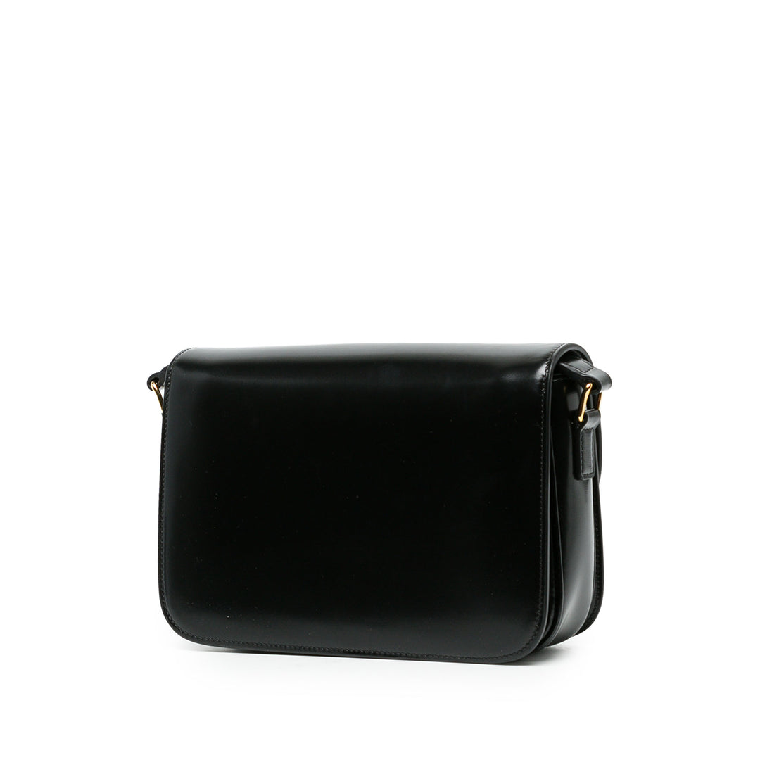 Celine Sac bandoulière Classique brillant Triomphe Cuir de veau Noir – vue 2 – GABY PARIS