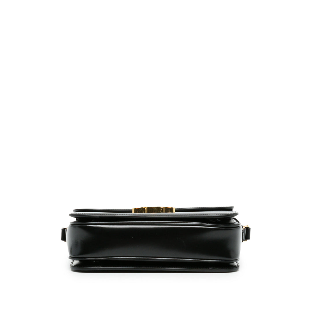 Celine Sac bandoulière Classique brillant Triomphe Cuir de veau Noir – vue 3 – GABY PARIS