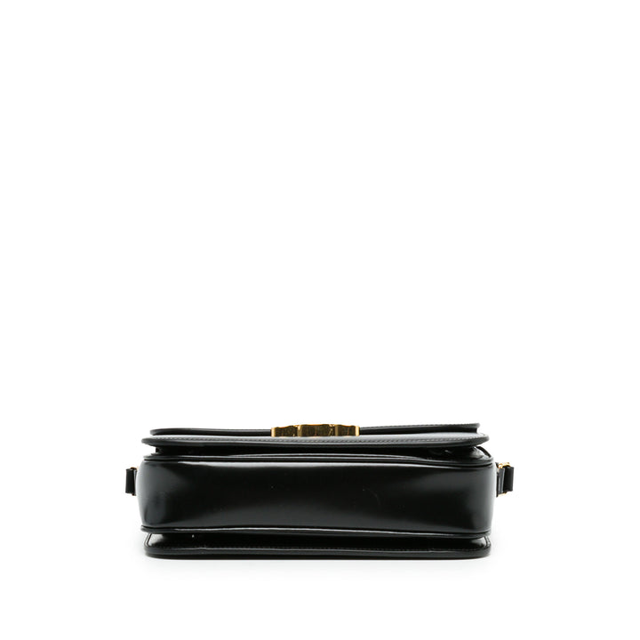 Celine Sac bandoulière Classique brillant Triomphe Cuir de veau Noir – vue 3 – GABY PARIS