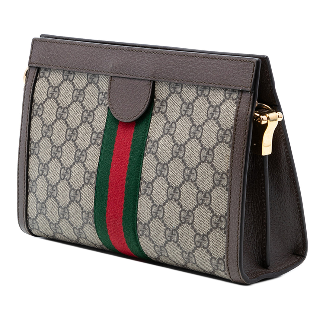 Gucci Small GG Supreme Web Ophidia Chain Sac porté croisé