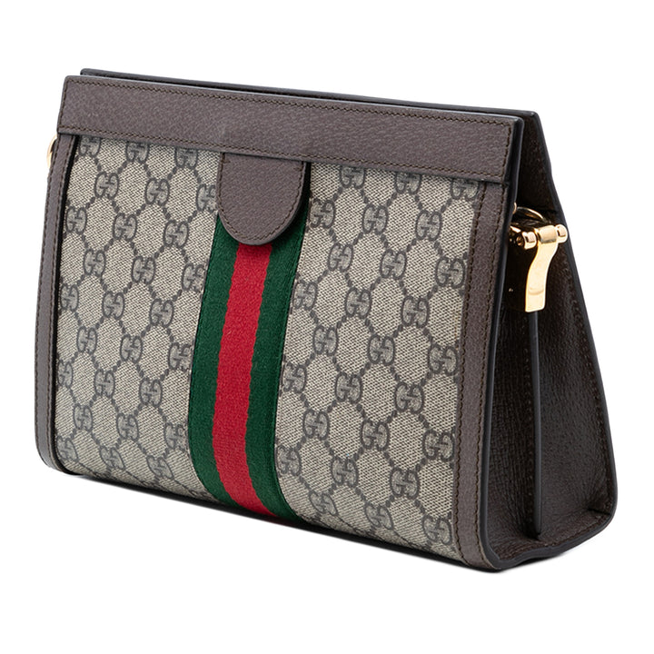 Gucci Small GG Supreme Web Ophidia Chain Sac porté croisé
