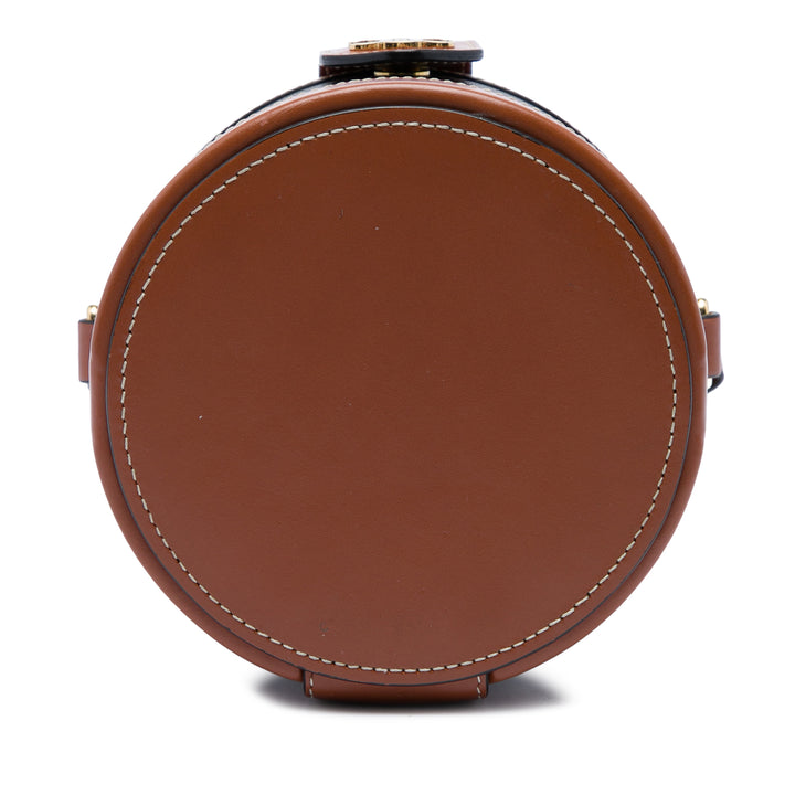 Celine Triomphe Tambour Sac Petit Triomphe enduite Marron