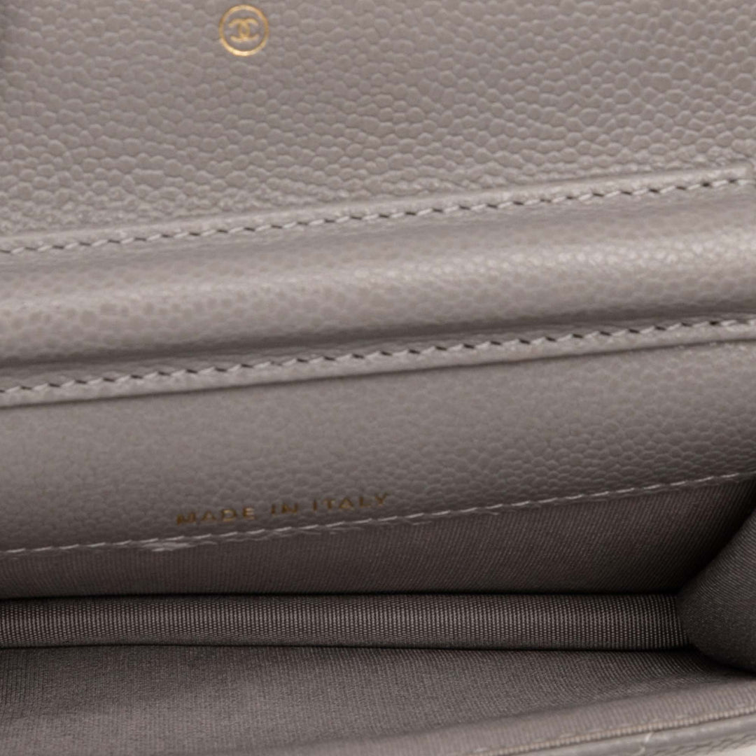 Chanel CC Quilted Caviar Miss Coco Pochette With Chain Gris – GABY PARIS Authentique