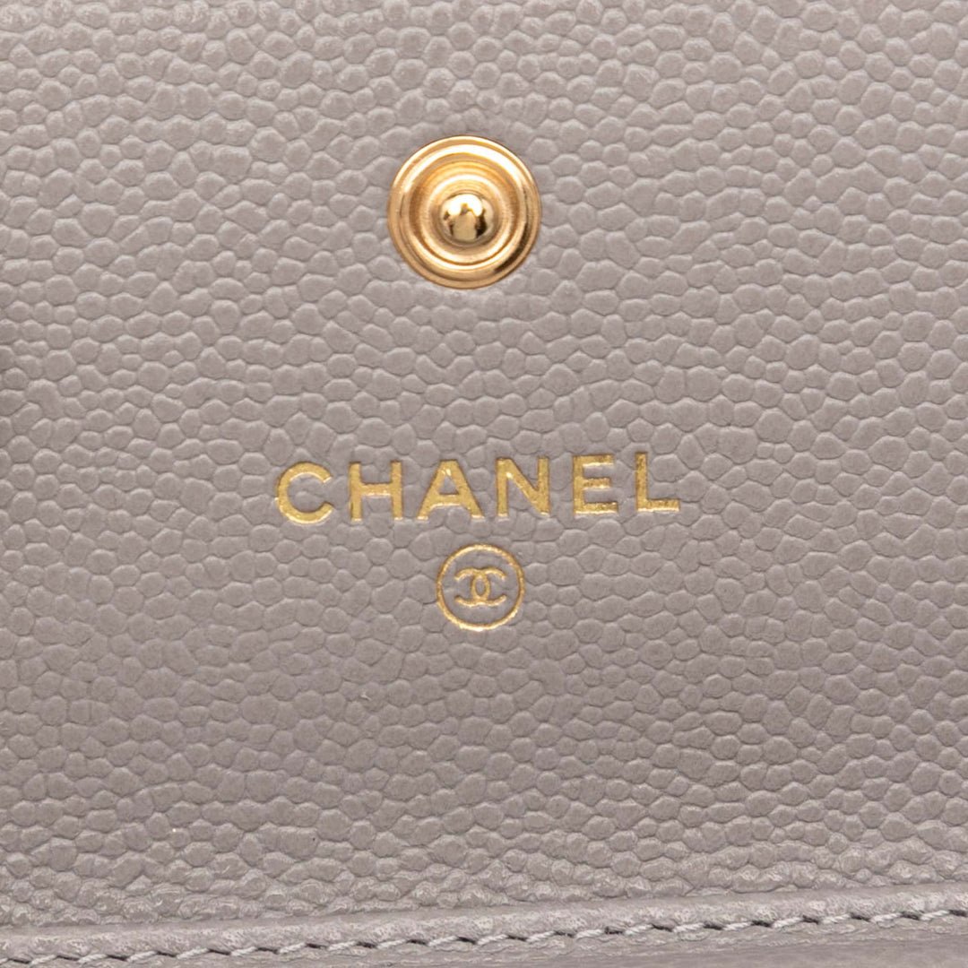 Chanel CC Quilted Caviar Miss Coco Pochette With Chain Gris – GABY PARIS Authentique