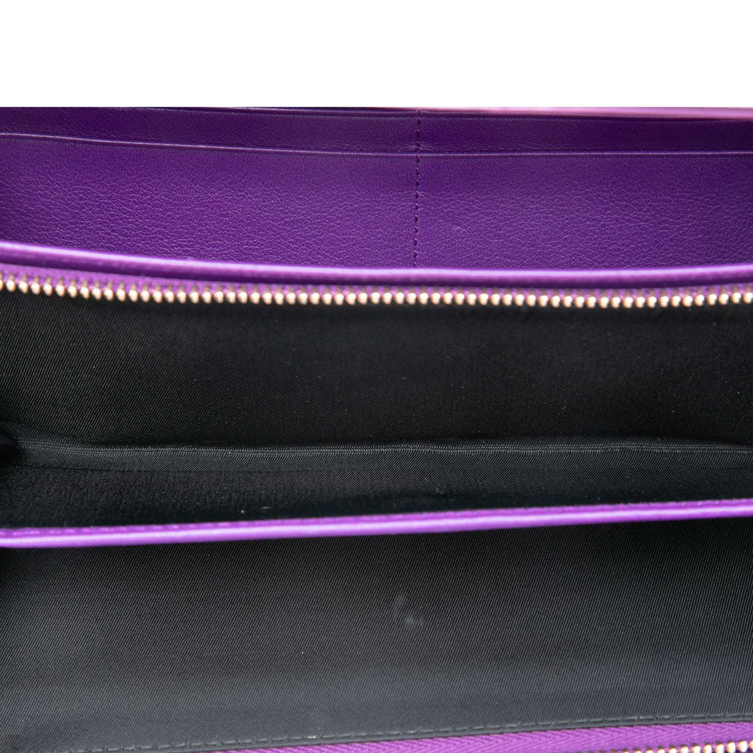Dior Cannage Lady Dior Wallet on Chain Violet – vue 4 – GABY PARIS