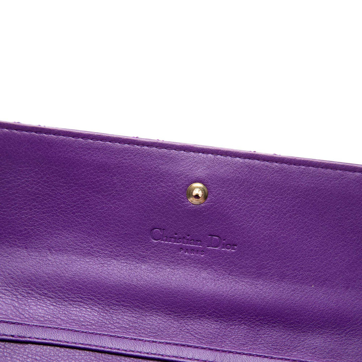 Dior Cannage Lady Dior Wallet on Chain Violet – vue 5 – GABY PARIS