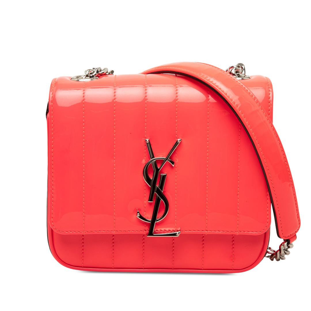 Saint Laurent Vicky Sac à chaîne Petit Monogram Orange