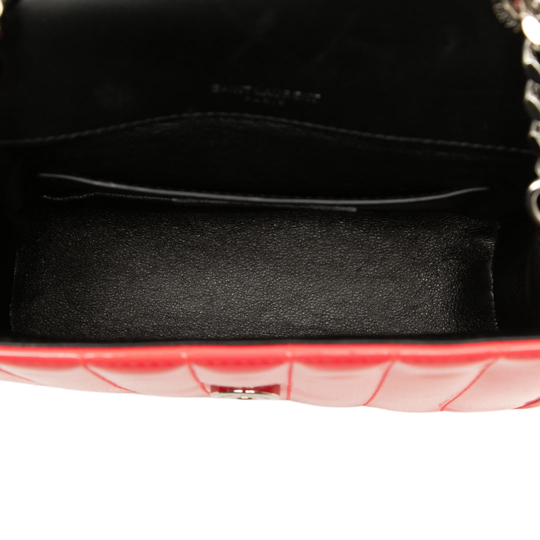 Saint Laurent Vicky Sac à chaîne Petit Monogram Orange