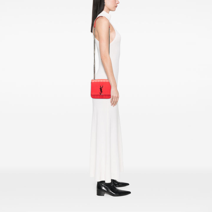 Saint Laurent Vicky Sac à chaîne Petit Monogram Orange