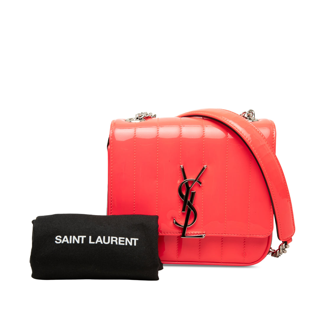 Saint Laurent Vicky Sac à chaîne Petit Monogram Orange